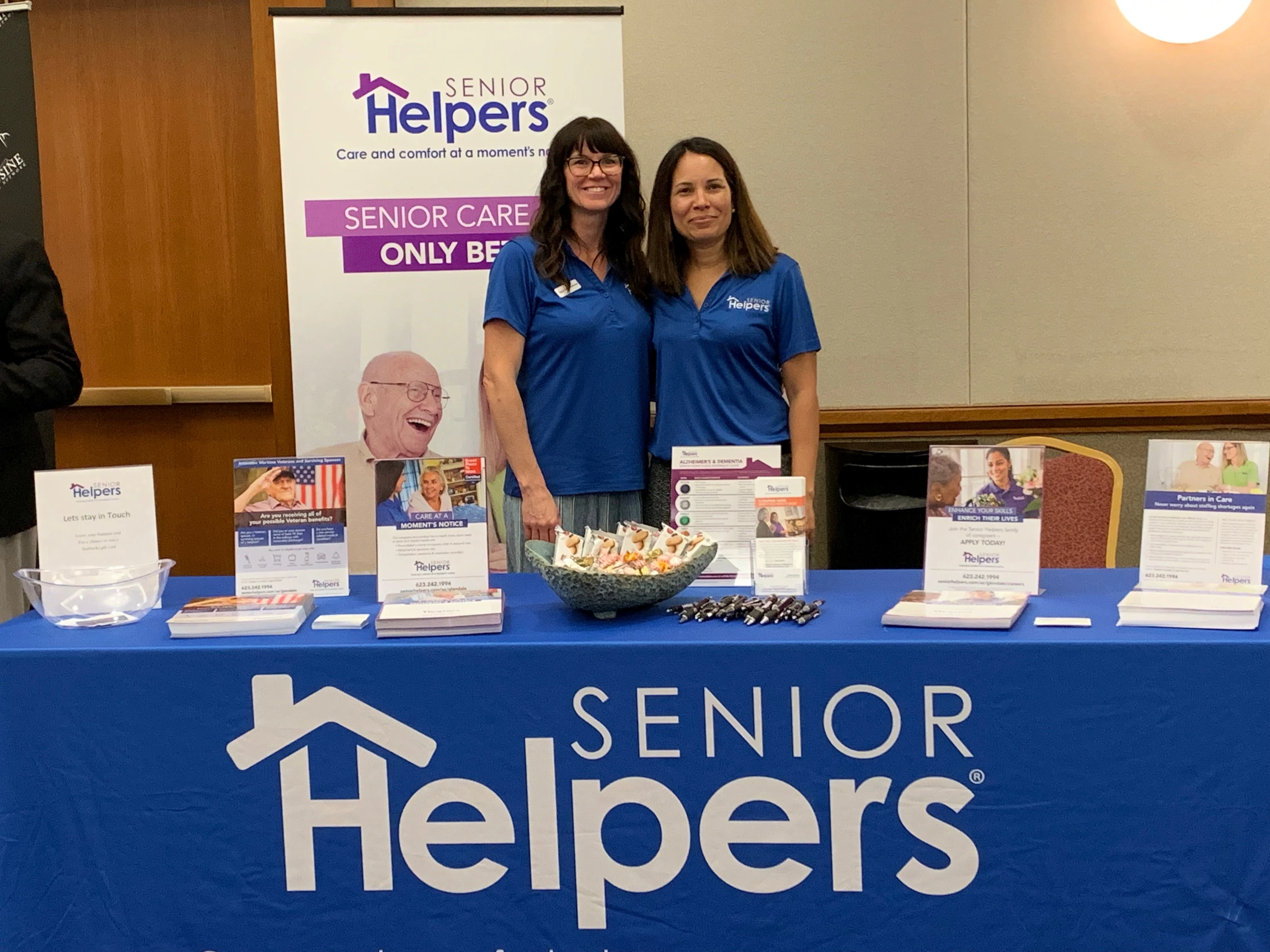 Getting ready to share information about senior care at the Glendale Chamber Expo