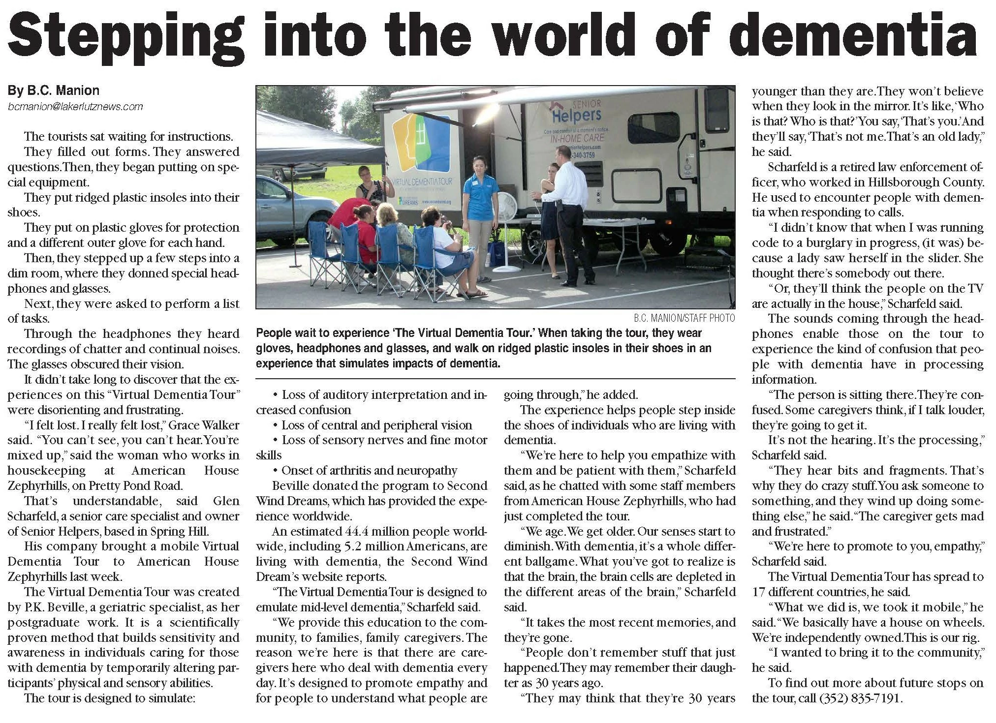 Stepping into the world of dementia