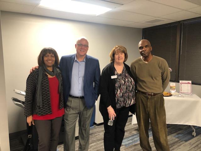 Dan and Mary visiting with guests at our Open House