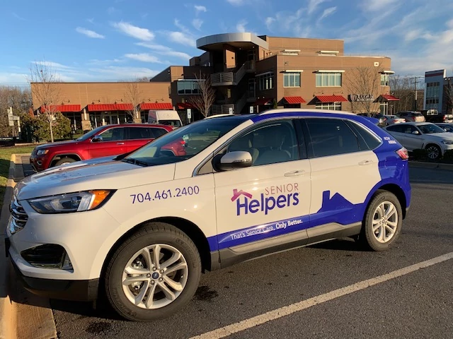 Senior Helpers Lake Norman's wrapped car