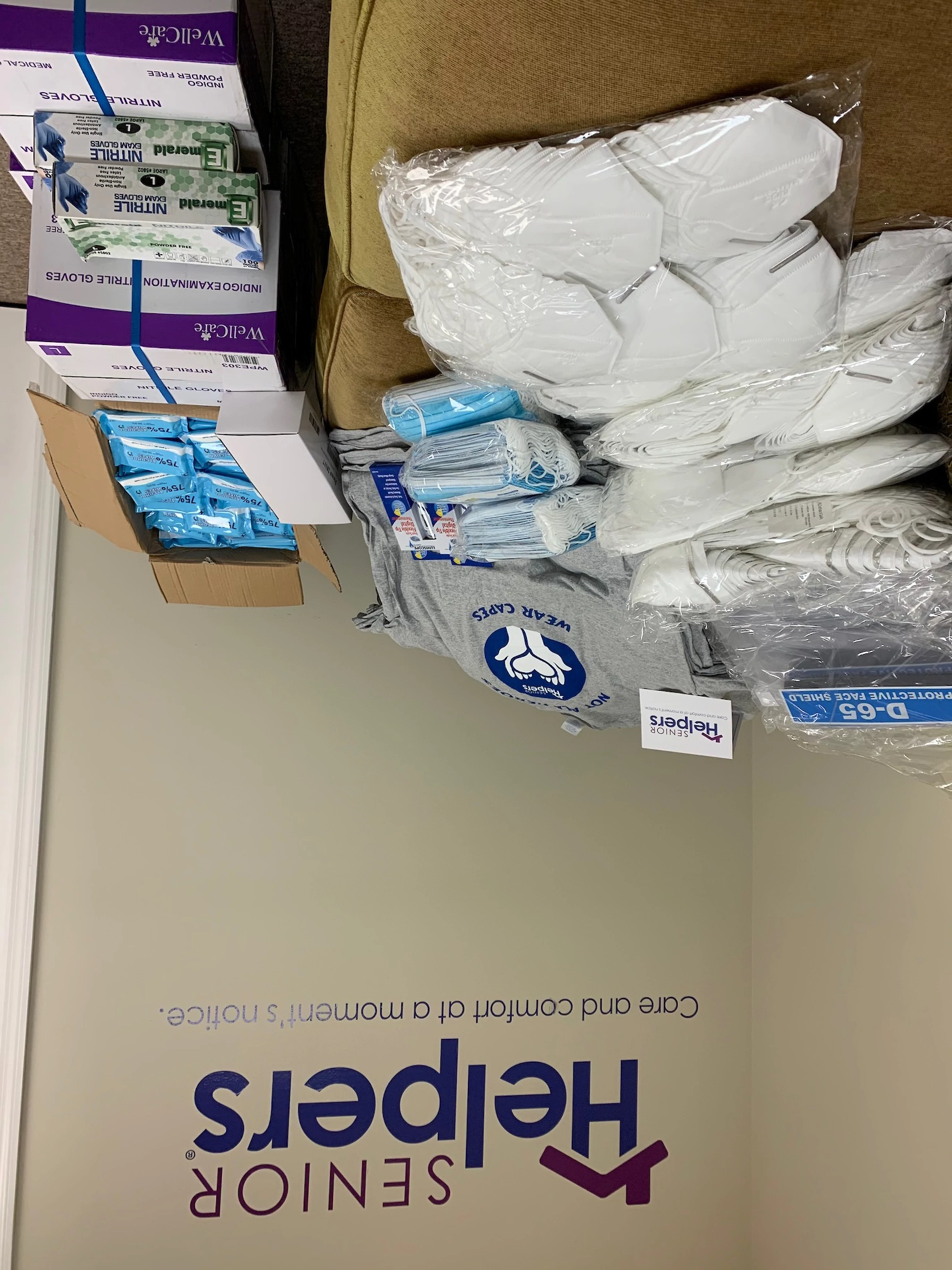 Recent PPE shipment - We are prepared and ready to care for our clients in a safe environment
