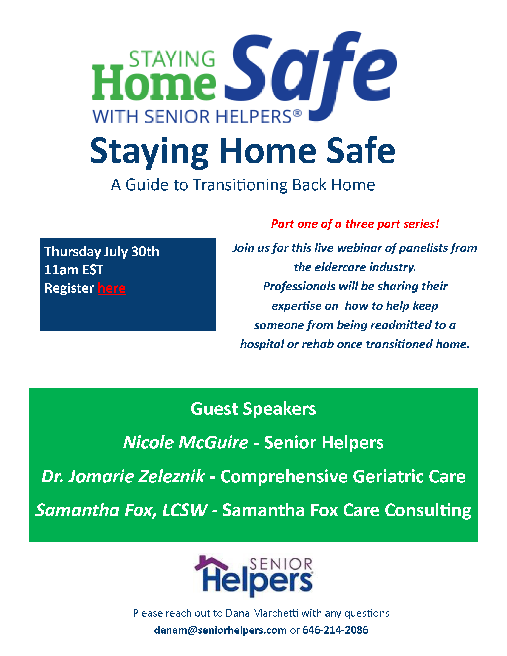 Staying Home Safe Webinar for Senior Helpers New York City