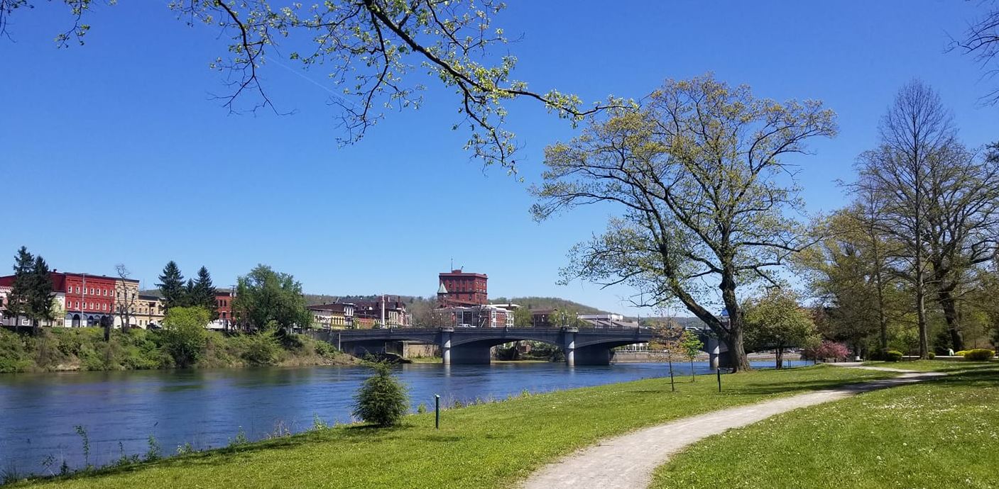 Here's a photo from Crescent Park near Warren General Hospital looking towards downtown.  