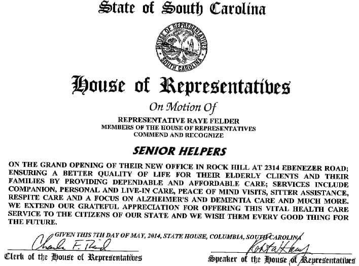 House of Representatives Cert
