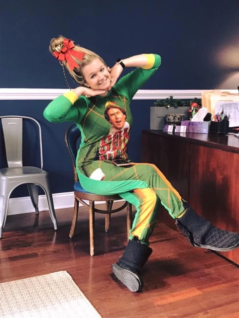 Co-owner Kerianne out spreading Christmas cheer to the community 