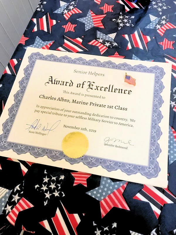 In recognition of the area’s armed forces veterans, they were presented with Certificates of Excellence at this year’s Veteran’s Day celebration at local facilities.
