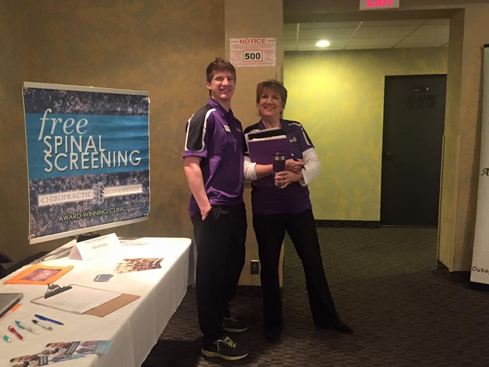 Senior Helpers Appleton hosts a community event at Grand Meridian featuring a free spinal screening with The Chiropractic Advantage team of Appleton, WI